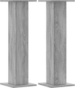 vidaXL Noptiere, 2 buc., sonoma gri, 30x30x95 cm, lemn prelucrat