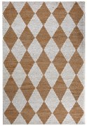 Covor alb-în culoare naturală țesut manual din amestec de iută 160x230 cm Effie Diamond – Flair Rugs