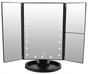 Oglindă LED reglabilă, rotativă, rabatabilă, negru