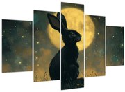 Tablou - Iepure cu lună (150x105 cm)