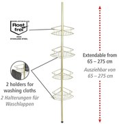 WENKO 24569100-Poliță de colț DOLCEDO 31x275 cm auriu