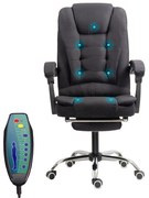 Scaun birou textil cu masaj in 7 puncte si baza metalica OFF 4181M negru