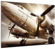 Tablou pe sticlă - Avion (70x50 cm)