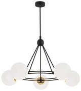 Lustra suspendata 5L eleganta AMALFI negru