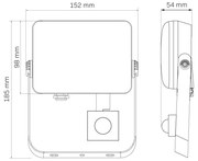 Proiector LED de exterior cu senzor MILKY LED/30W/230V 4000K IP65
