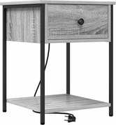 vidaXL Dulap de noapte Gri Sonoma 42 x 41 x 56 cm Lemn compozit