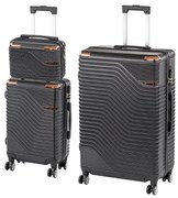 TraveLux Urban XIX gurulós bőrönd szett fekete