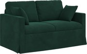 vidaXL Canapea Verde închis 138 x 78 x 80 cm Catifea