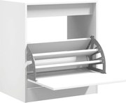 vidaXL Pantofar, alb, 60x42x69 cm, lemn prelucrat