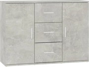 vidaXL Servantă, gri beton, 91x29,5x65 cm, lemn prelucrat