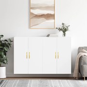 vidaXL Dulapuri cu montaj pe perete, 2 buc, alb, 69,5x34x90 cm