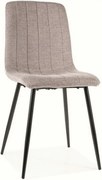 Scaun ALAN, gri/negru, stofa/metal, 45x39x91 cm
