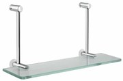 Raft suspendat din sticlă SAPHO 1301-15 pentruperetele de duș 40 x 18 x 12,5 cm, argintiu