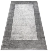 Covor NOBLE modern  9730 65 Cadru vintage - structural două niveluri cremă / gri