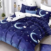 Lenjerie cocolino MOON albastru