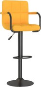 vidaXL Scaun de bar, galben muștar, material textil