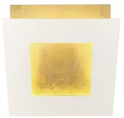 Aplica de perete LED design ambiental DALIA 14x14cm, alb/ auriu