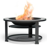 Merano Circolo 3 în 1, șemineu cu funcție grill, poate fi folosit ca masă