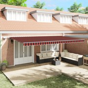 vidaXL Cortina Retractabilă portocaliu și maro 600 × 300 cm țesătură