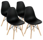 4 buc scaune de bucatarie-negru