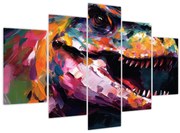 Tablou - Dinozaur, pictură (150x105 cm)