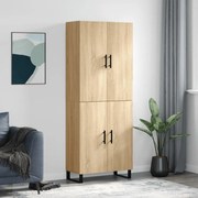 vidaXL Dulap înalt, stejar sonoma, 69,5x34x180 cm, lemn compozit