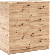 Comoda cu usa si patru sertare, 80x40x87cm, Evi, ADRK Furniture (Culoare: Artisan / Artisan)