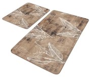 Covorașe de baie maro 2 buc. din catifea 60x100 cm – Mila Home