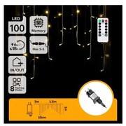 Aigostar - Ghirlandă LED de Crăciun pentru exterior, 100 LED/6W/230V/8 funcții, 1,5x1m, IP44, alb cald+telecomandă
