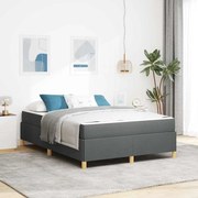 vidaXL Pat cu arcuri Gri închis și Alb și Gri închis 140 x 200 cm