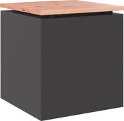 vidaXL Bancă de grădină Negru 40 x 40 x 43 cm Oțel