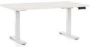 Masă înălțime reglabilă OfficeTech C, 120 x 80 cm, picioare albe, frasin alb