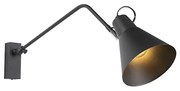 Lampa de perete de design neagră reglabilă - Luna
