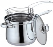 Cratita cu cos Kinghoff KH 4581, 3.6 l, 18 cm, Fund multistrat, Inductie, Inox