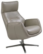 Fotoliu pivotant, rabatabil tapitat cu piele George
