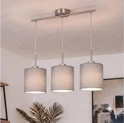 Brilagi - Lustru LED suspendat pe cablu NUBILA 3xE27/60W/230V, gri deschis