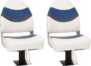 vidaXL Set cu scaun pentru barcă, pliabil, 4 piese, spătar înalt