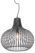 Lampă modernă suspendată neagră 48 cm - Saffira
