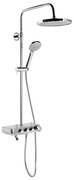 Aqualine - Set de duș cu baterie FARRAO, crom lucios