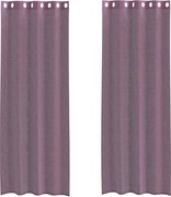 vidaXL Perdele Voile cu Oelii 2 buc Violet 140x260 cm