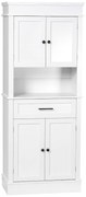 HOMCOM Bufet de cuisine armoire de cuisine multi-rangements 2 dulapuri 2 uși sertar nișă MDF panouri particule E1 alb | Aosom Romania
