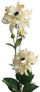 Floare artificială Jiřina crem, 72 cm