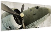 Tablou - Avion vechi cu elice (120x50 cm)