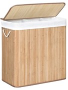 Coș de rufe din bambus 60x40x61.5cm