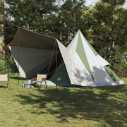 vidaXL Cort de familie Tipi Manual Verde și bej 510 x 690 x 330 cm