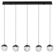 Lustra cu 5 pendule LED ALICIA negru