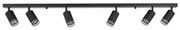Spot aplicat PIPE 6x GU10/10W/230V negru
