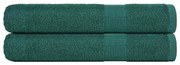 vidaXL Prosoape pentru saună 2 buc Verde 80x200cm 360 g/m² 100% bumbac