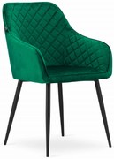 Scaun de sufragerie din catifea verde, NUGAT