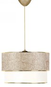 Lustra Dualyss Bej-Alb-Auriu 30x20 cm